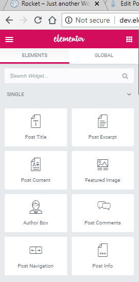 elementor post fields widgets