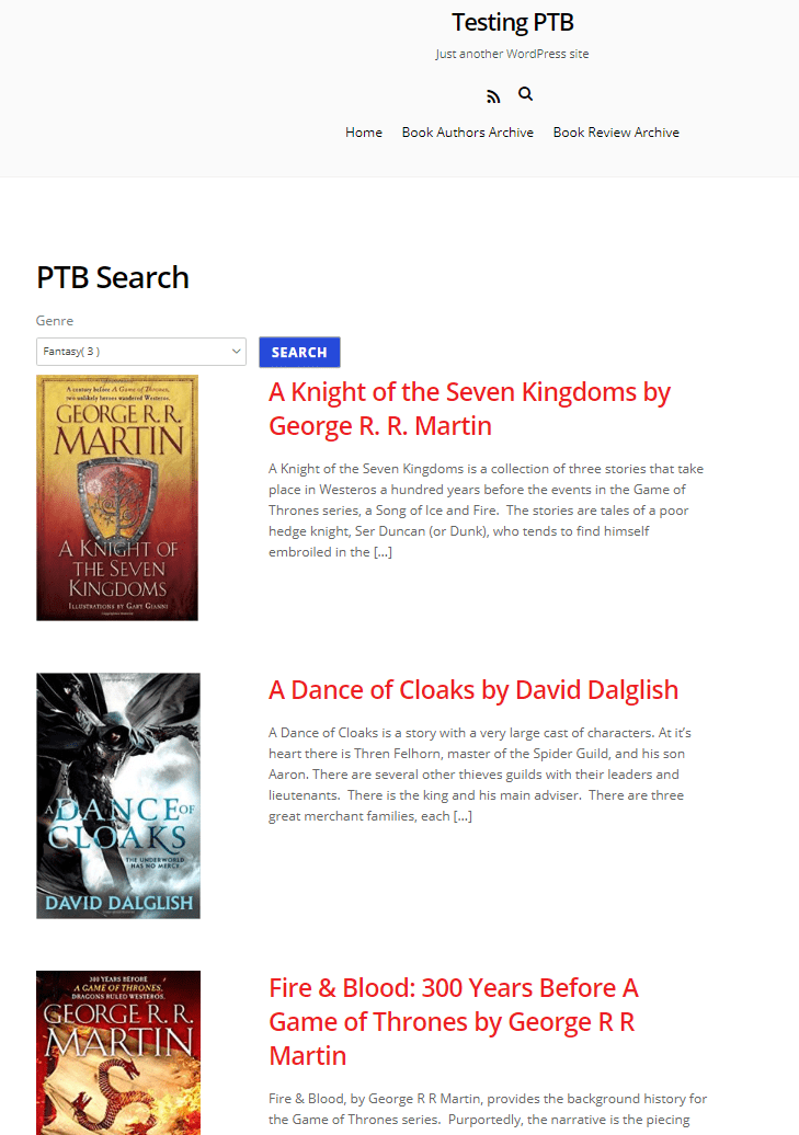 ptb search page example