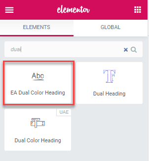 Essential Addons Dual Color Heading