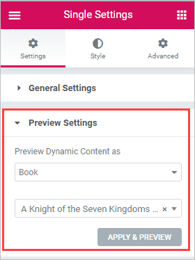 editor preview settings