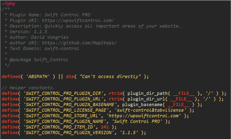 Swift Control Source Code