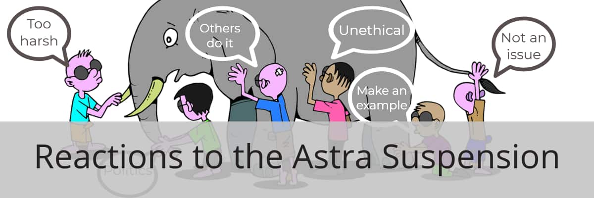 Reactions to the Astra Suspension