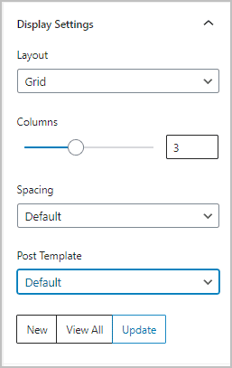 Custom Posts Display Options