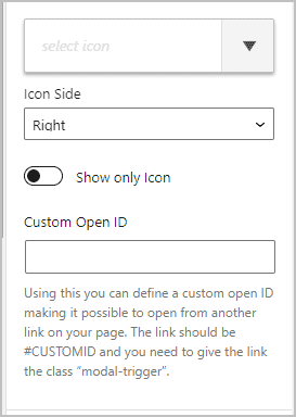 modal link settings part two