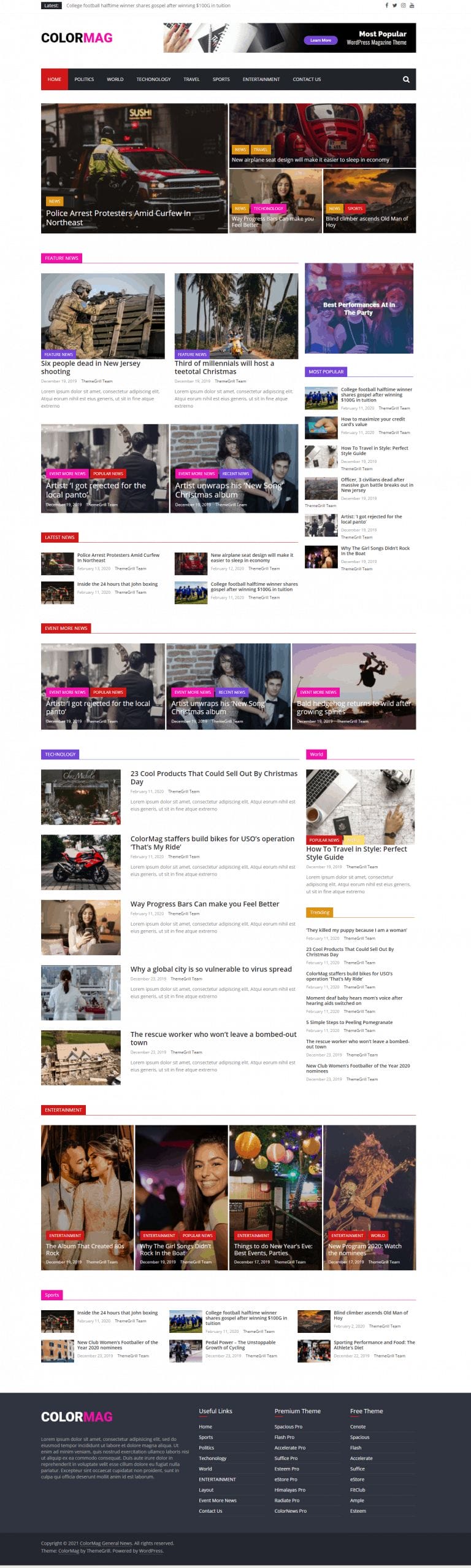 colormag homepage