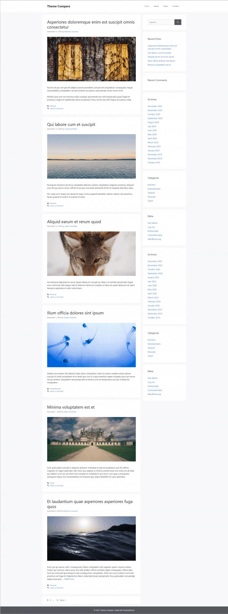 generatepress homepage