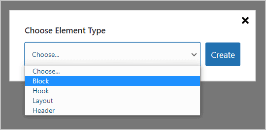 select element type