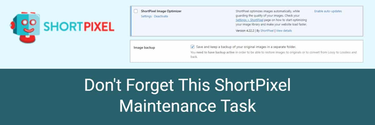 shortpixel maintenance task