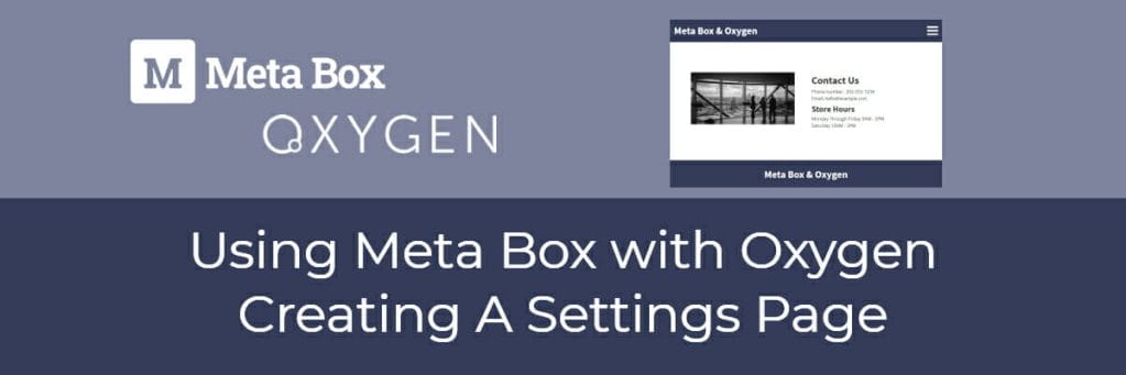 using meta box and oxygen together