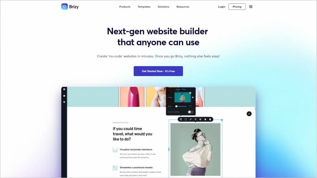 brizy home page