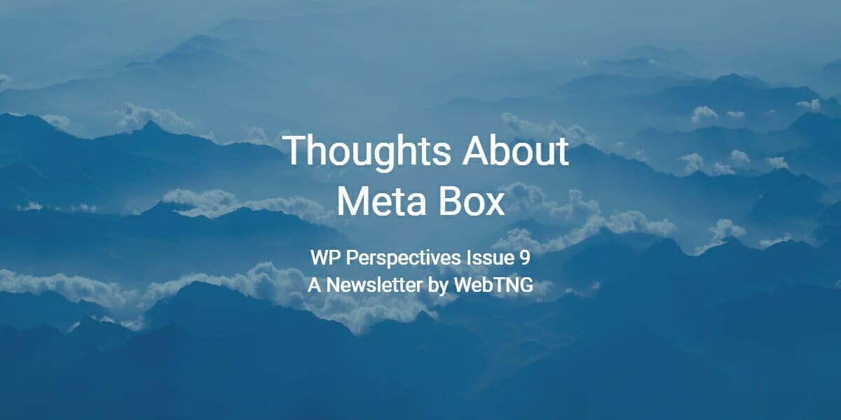 thoughts about meta box