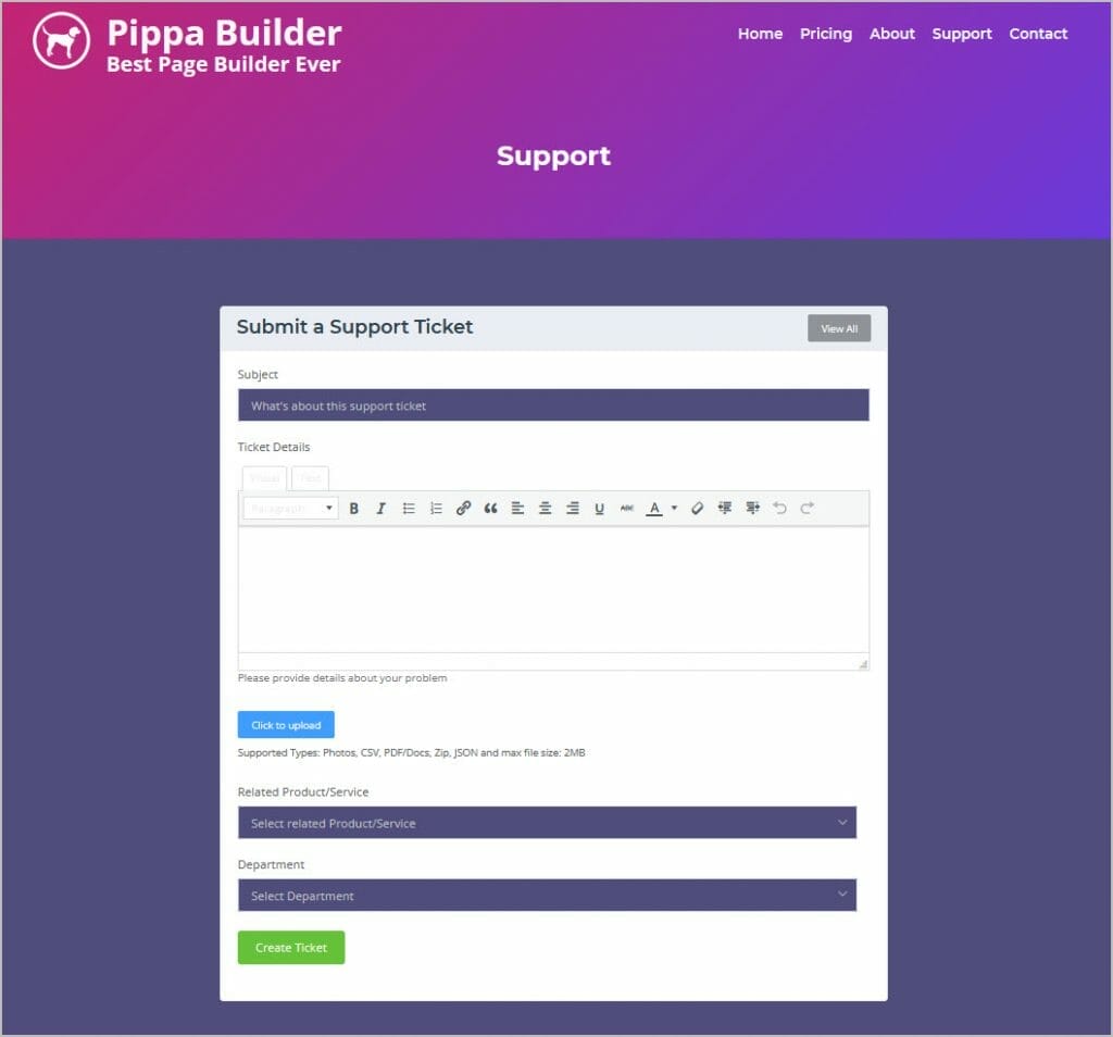 customer view support portal