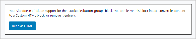 missing block error