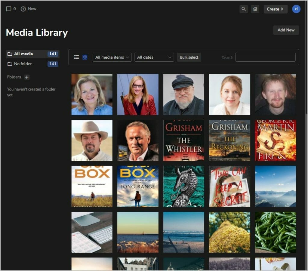 uipress media library folders
