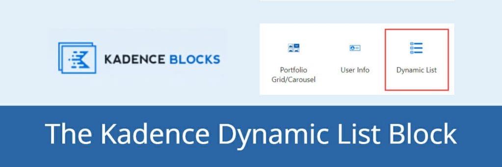 kadence dynamic list block